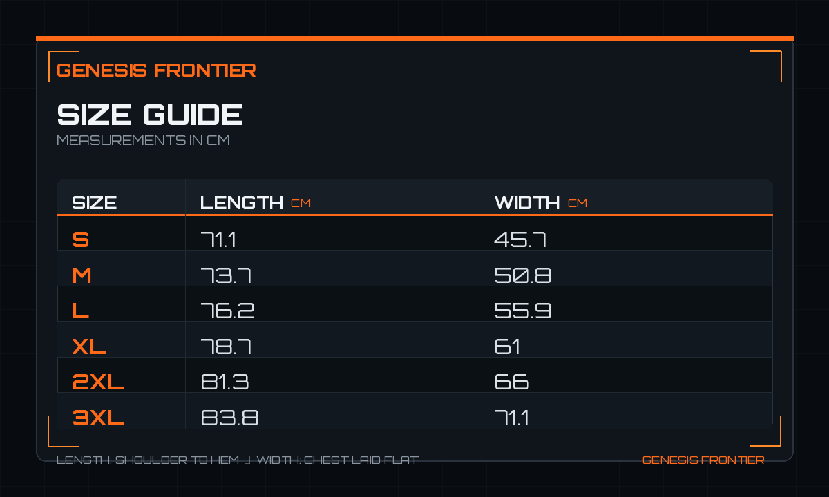 Negotiations Have Ended — T-Shirt size guide