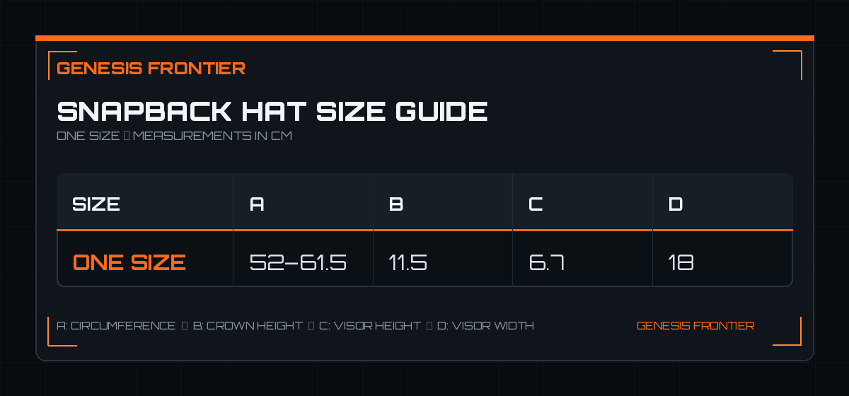 I Like Mine Wide - Snapback size guide